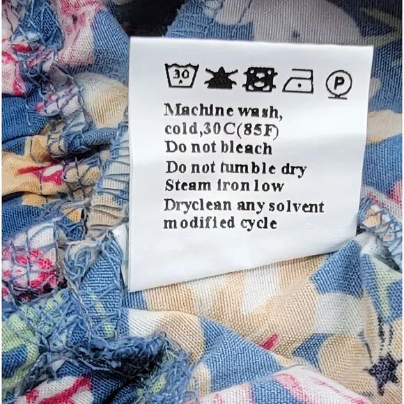 Womens Shorts Small Blue and Floral Elastic Waist Summer Beachy New in Bag - Picture 4 of 9